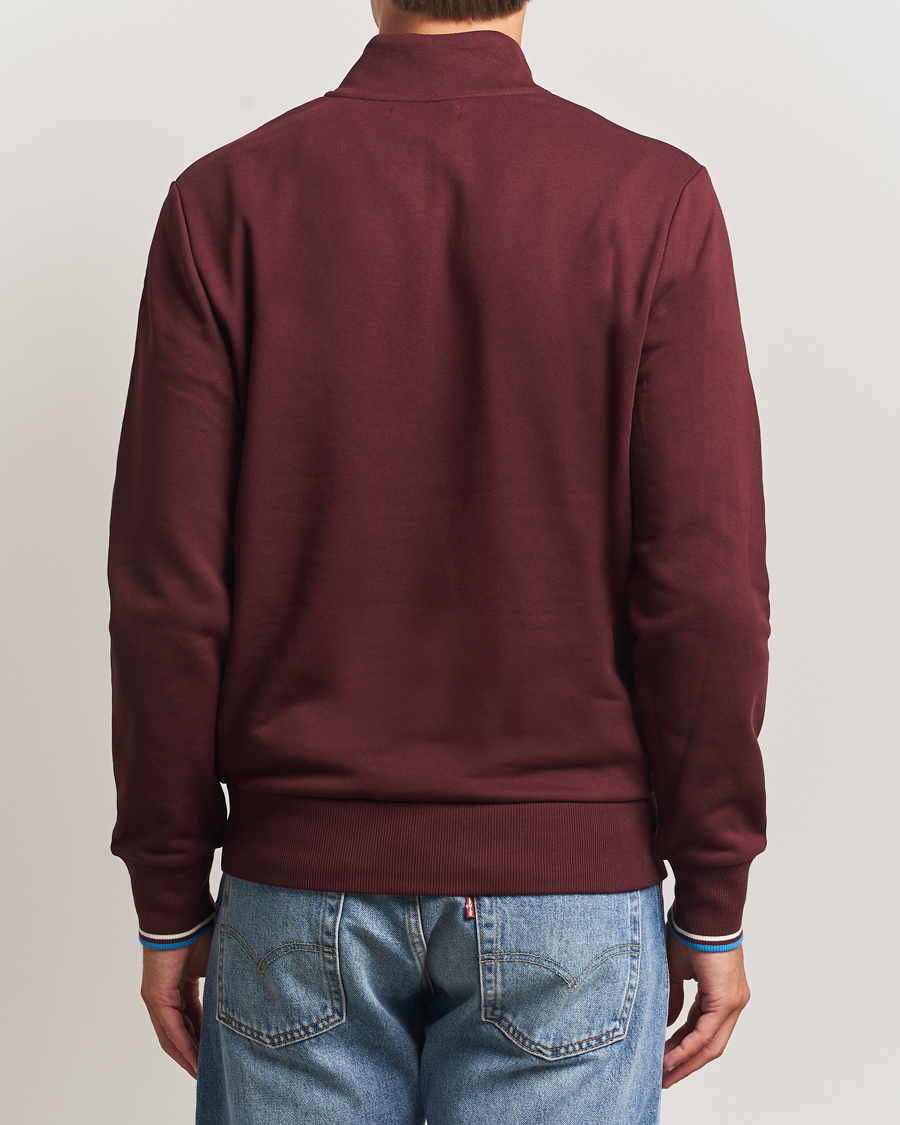 Homme | Pulls Et Tricots | Fred Perry | Half Zip Sweatshirt Oxblood