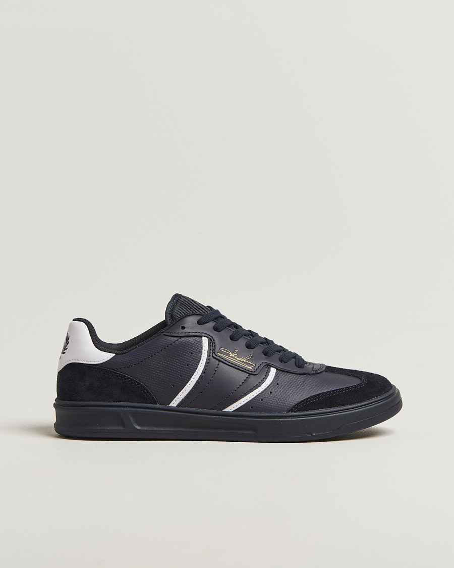 Homme | Baskets | Fred Perry | B4 Leather/Suede Sneaker Navy