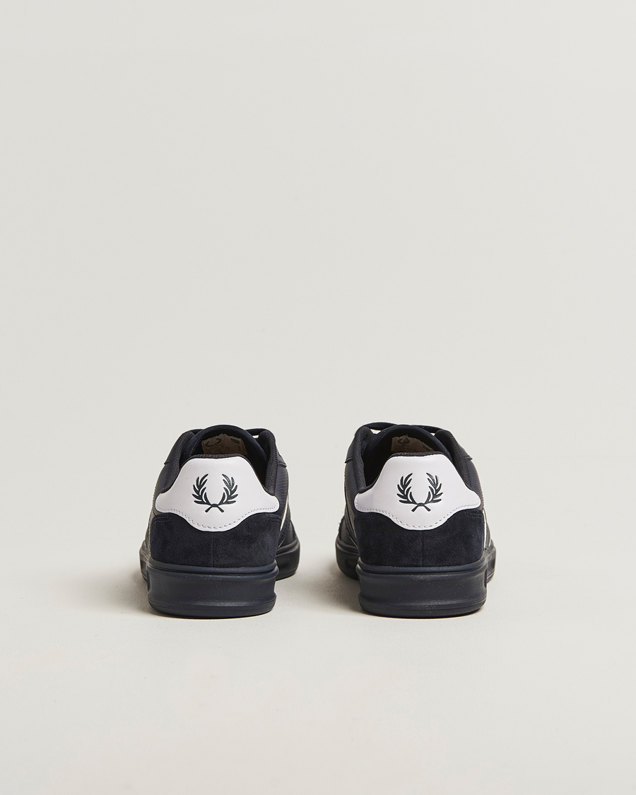 Homme | Baskets | Fred Perry | B4 Leather/Suede Sneaker Navy