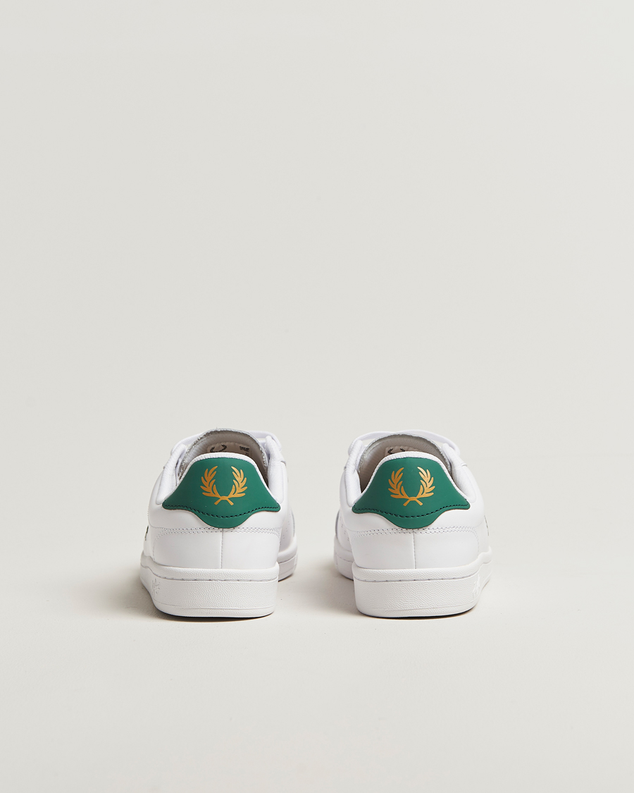 Homme | Baskets | Fred Perry | B721 Leather Sneakers White/Green