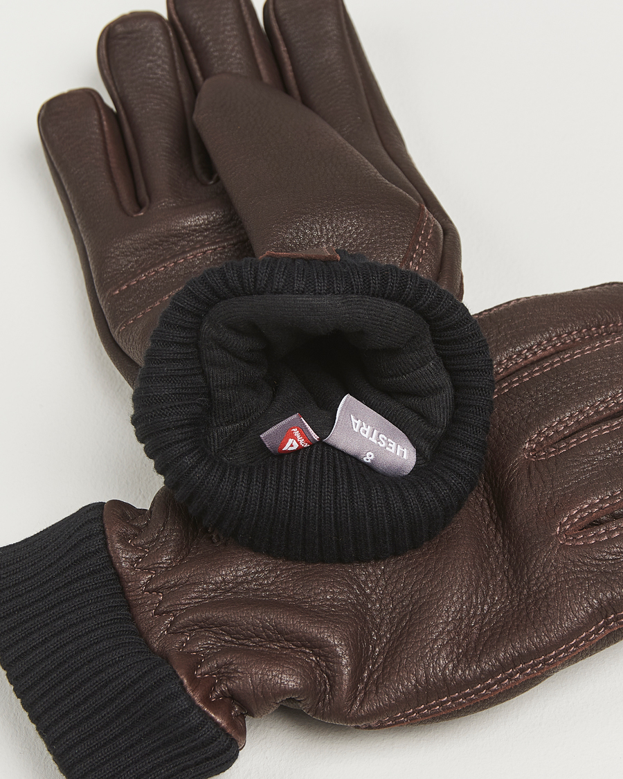 Homme | Gants | Hestra | Tore Deerskin Primaloft Lined Glove Chocolate