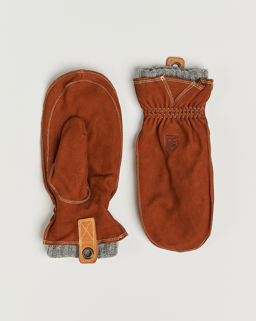 Homme | Gants | Hestra | Oden Nubuck Wool Lined Mitt Cognac