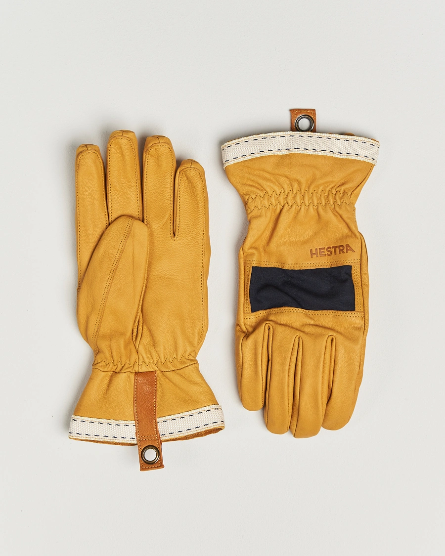 Homme | Gants | Hestra | Njord Lambskin Wool Lined Glove Navy/Natural Brown