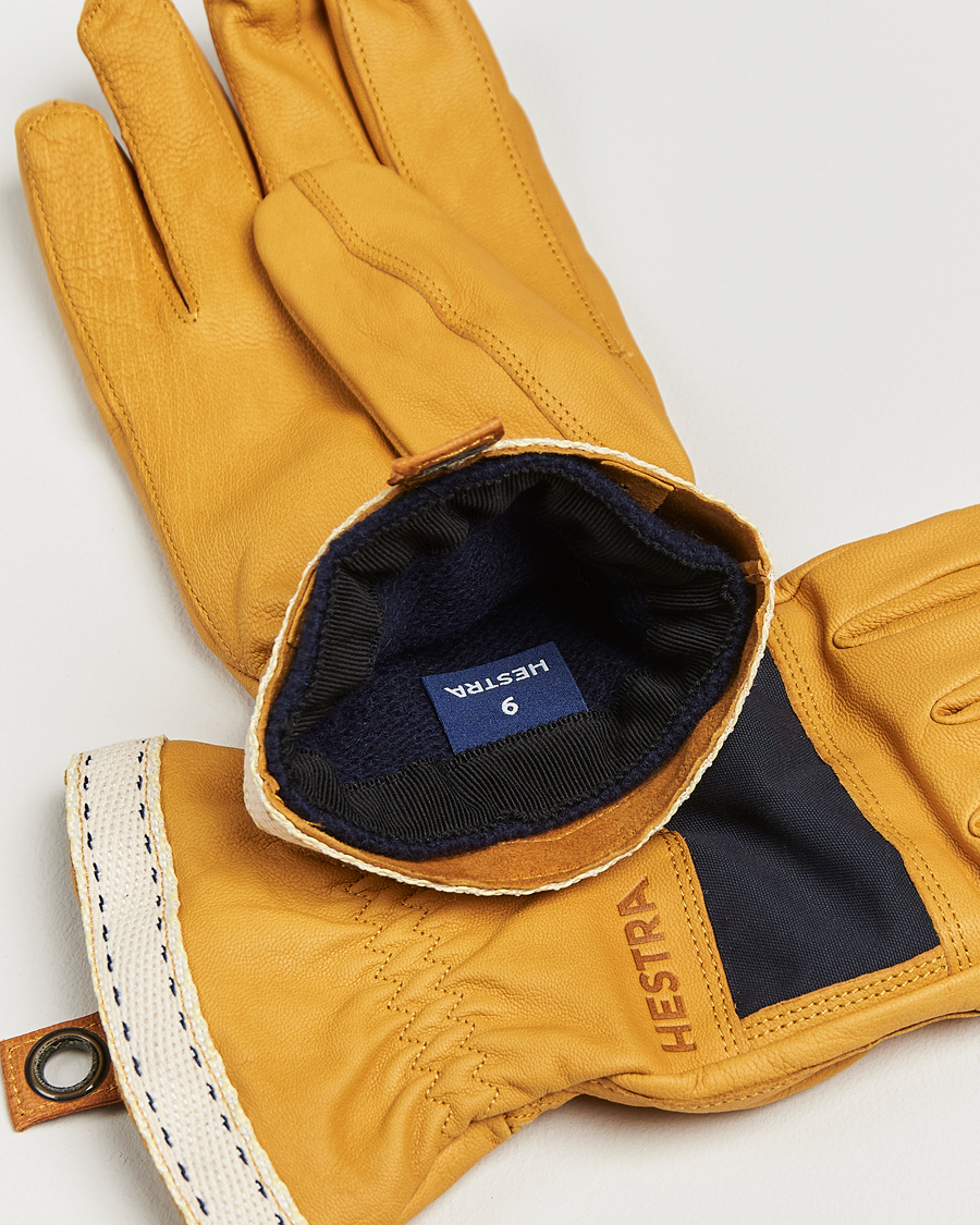 Homme | Gants | Hestra | Njord Lambskin Wool Lined Glove Navy/Natural Brown