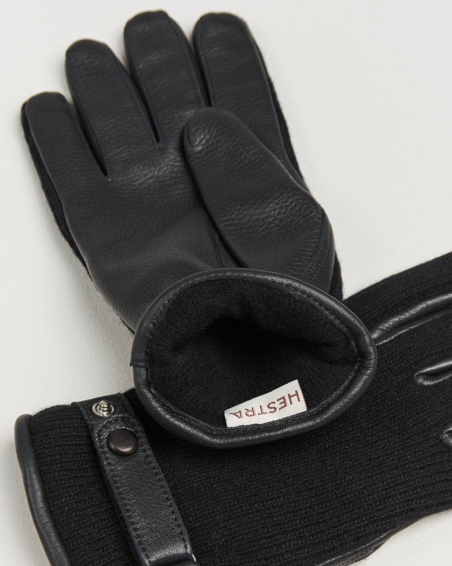 Homme | Gants | Hestra | Christopher Cashmere/Elkskin Glove Black