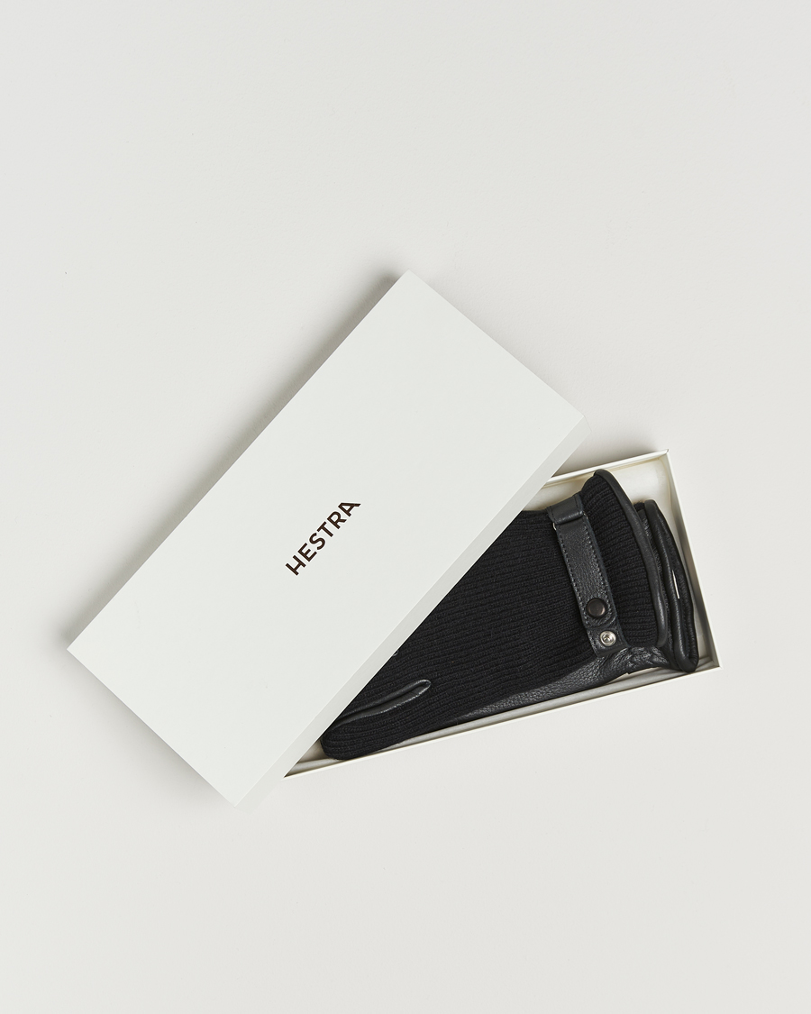 Homme | Gants | Hestra | Christopher Cashmere/Elkskin Glove Black