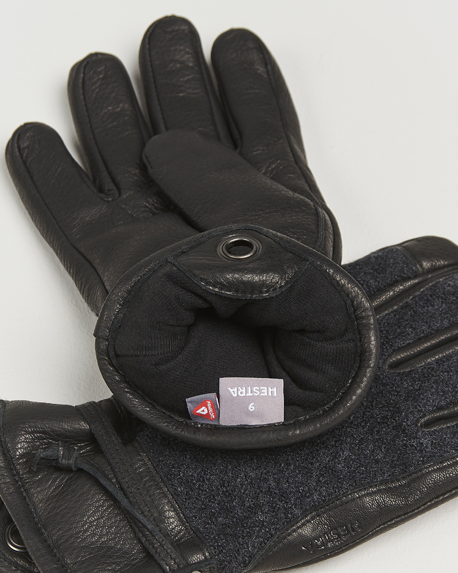 Homme | Gants | Hestra | Daniel Wool/Goat Leather Glove Charcoal/Black
