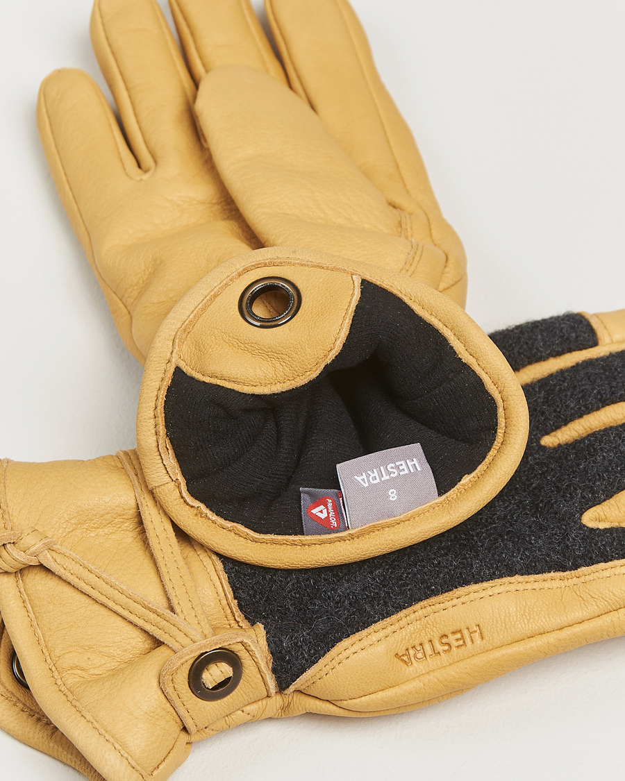 Homme | Gants | Hestra | Daniel Wool/Goat Leather Glove Charcoal/Tan
