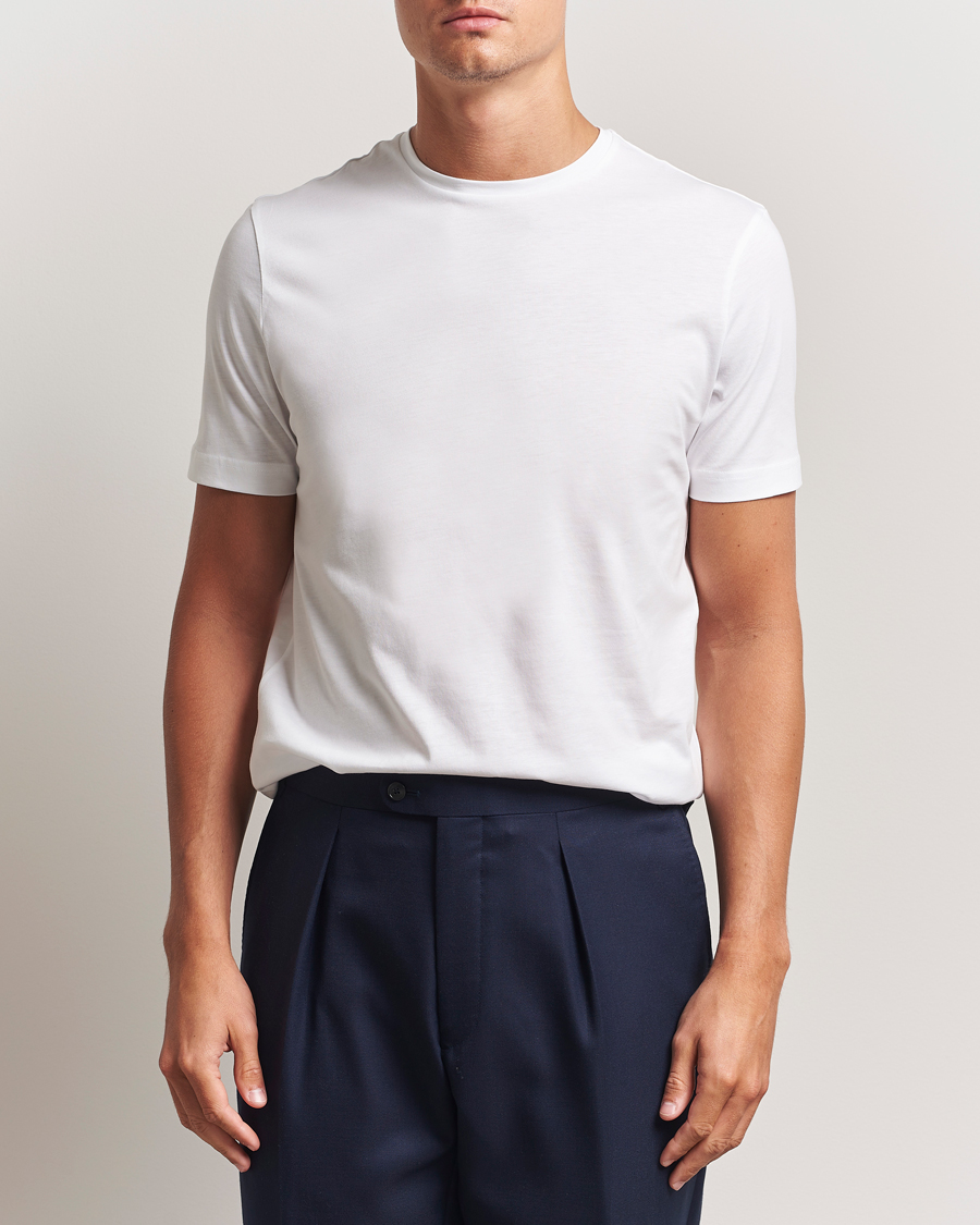 Homme | T-shirts | Stenströms | Supima Cotton T-Shirt White