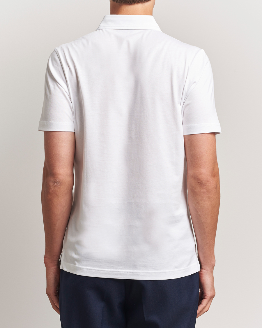 Homme | Polos | Stenströms | Supima Cotton Polo Shirt White