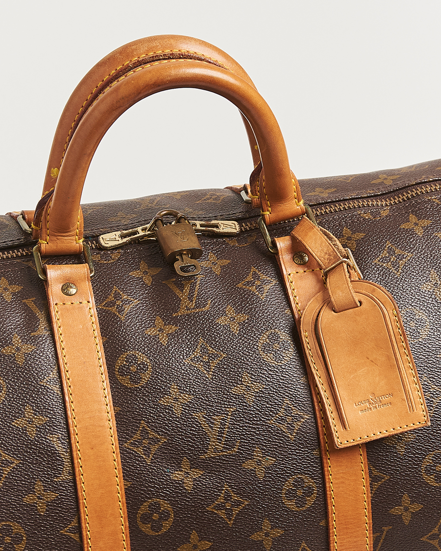 Homme | Louis Vuitton Pre-Owned Keepall Bandoulière 55 Monogram | Louis Vuitton Pre-Owned | Keepall Bandoulière 55 Monogram