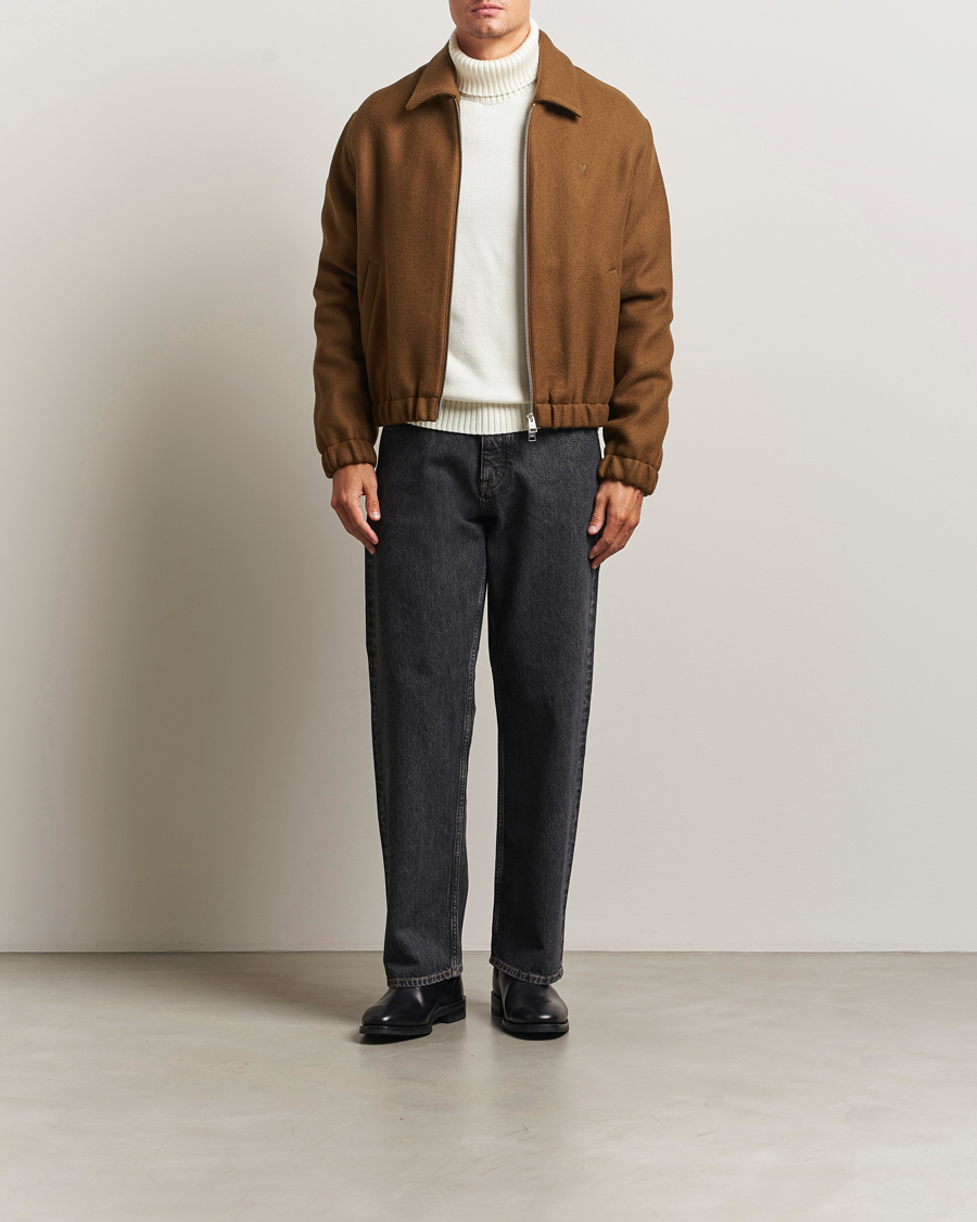 Homme | Manteaux Et Vestes | AMI | Boiled Wool Jacket Noisette