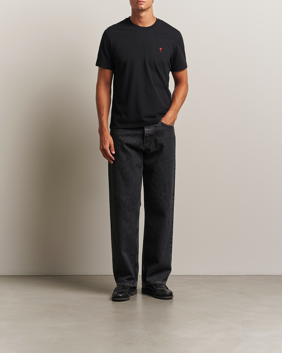 Homme | T-shirts | AMI | Heart Logo T-Shirt Black