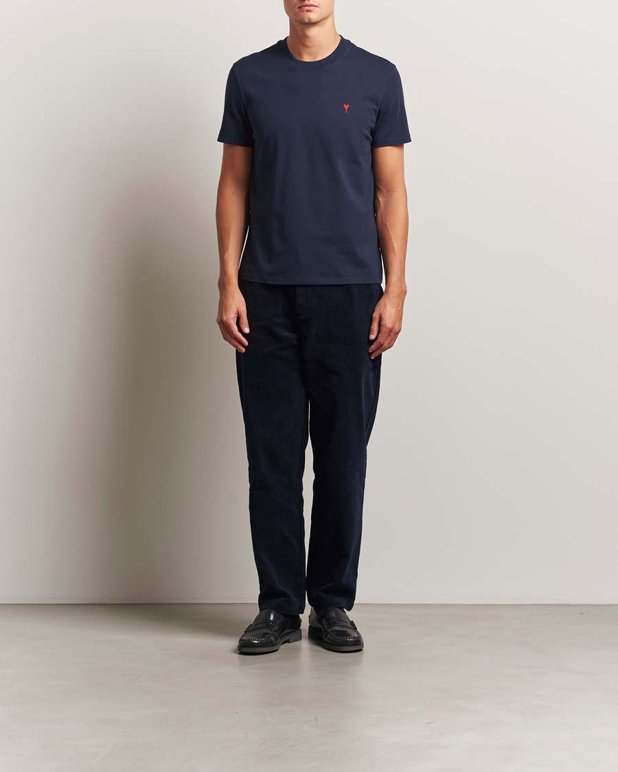 Homme | T-shirts | AMI | Heart Logo T-Shirt Night Blue