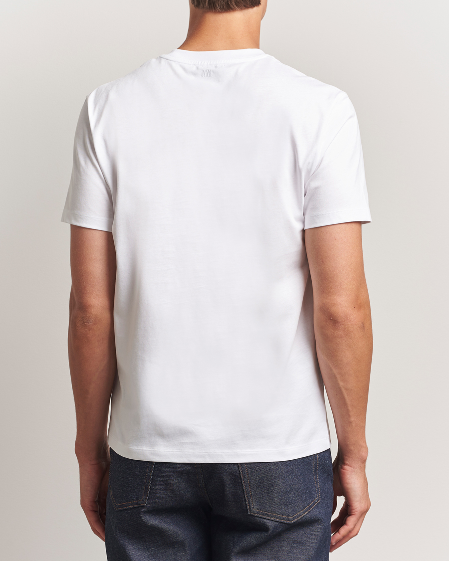 Homme | T-shirts | AMI | Contrast Heart Logo T-Shirt White