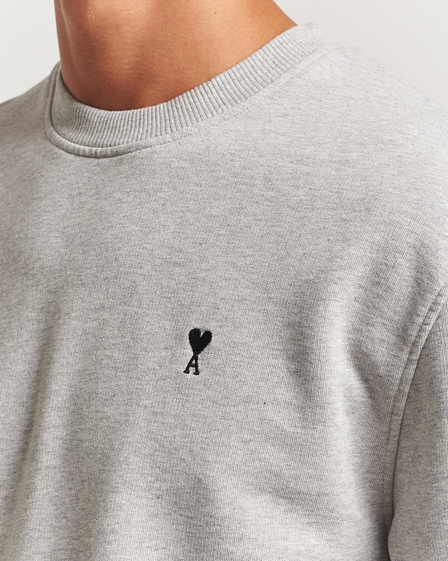 Homme | Pulls Et Tricots | AMI | Black Heart Logo Sweatshirt Grey Heather