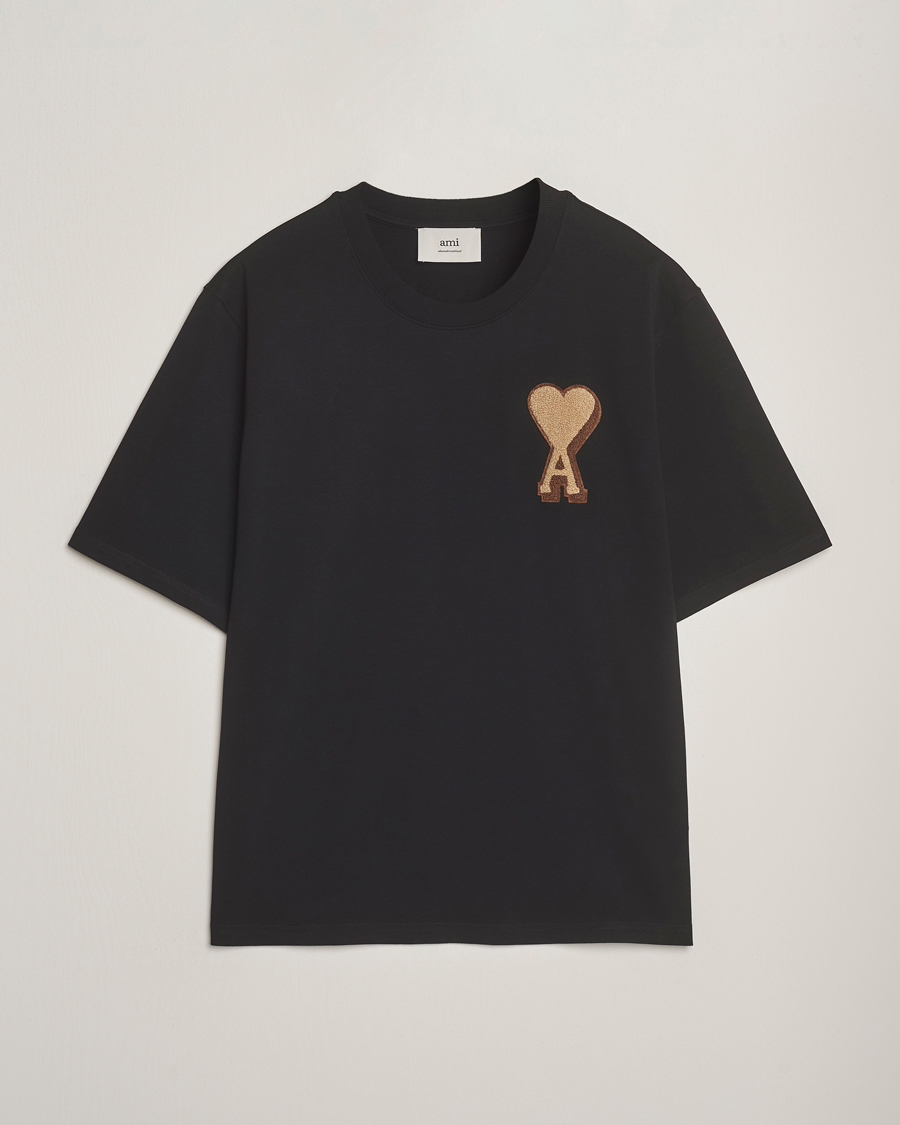 Homme | T-shirts | AMI | Patch Heart T-Shirt Black
