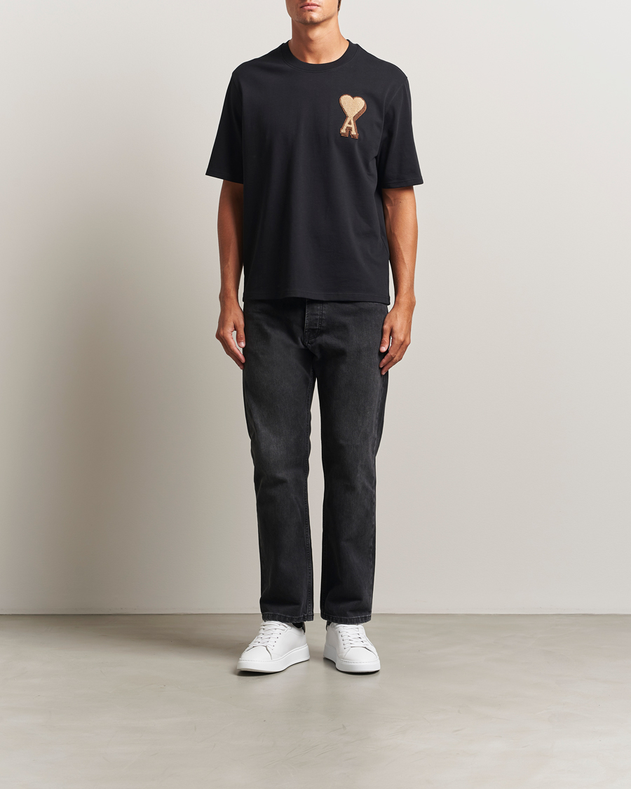Homme | T-shirts | AMI | Patch Heart T-Shirt Black