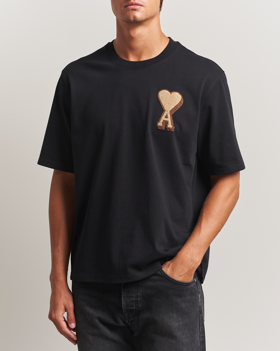 Homme | T-shirts | AMI | Patch Heart T-Shirt Black