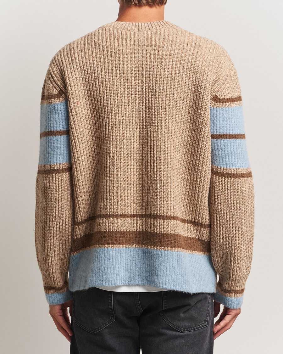 Homme | Pulls Et Tricots | AMI | Ribbed Wool Knitted V-Neck Camel