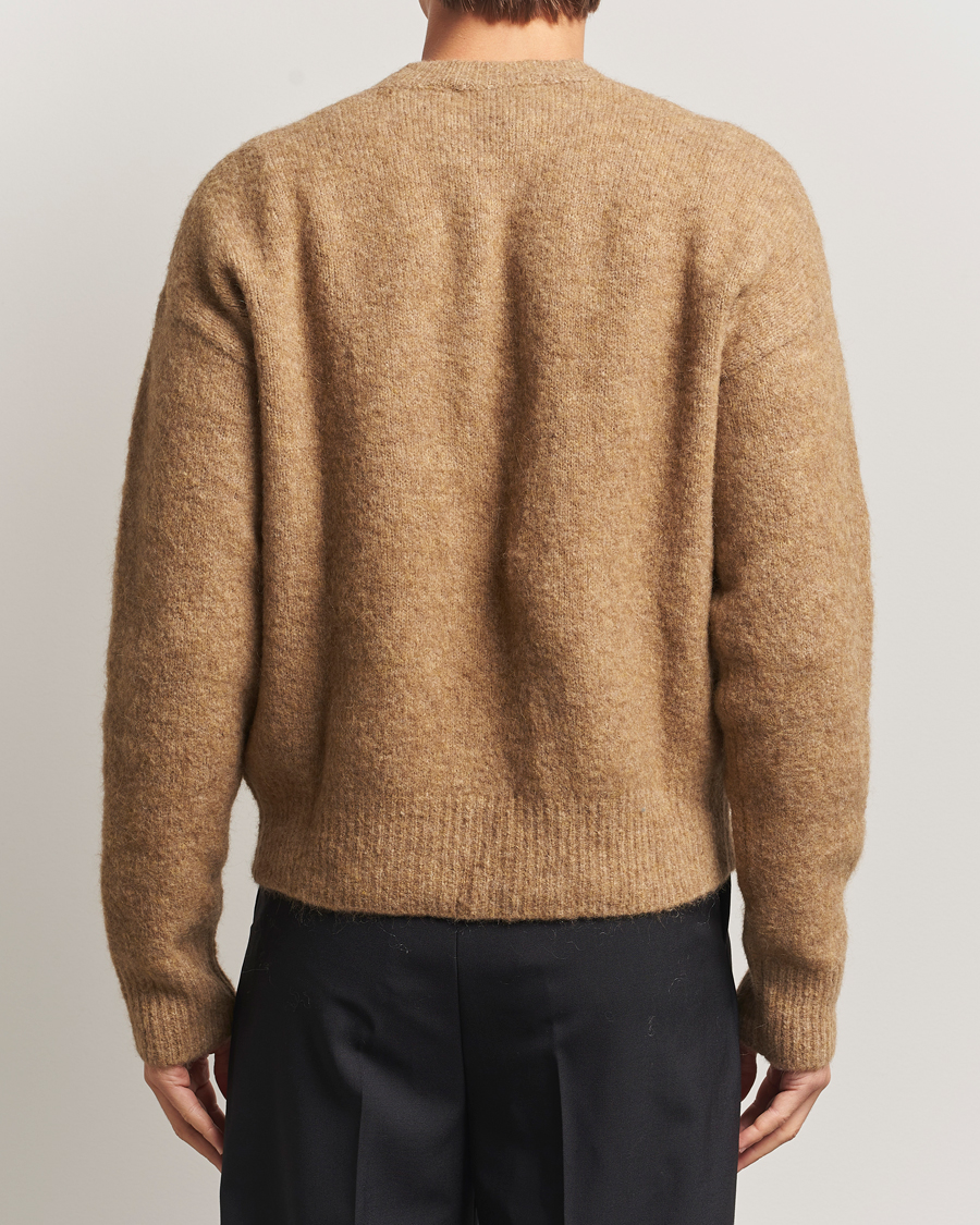 Homme | Pulls Et Tricots | AMI | Signature Alpaca Knitted Sweater Camel