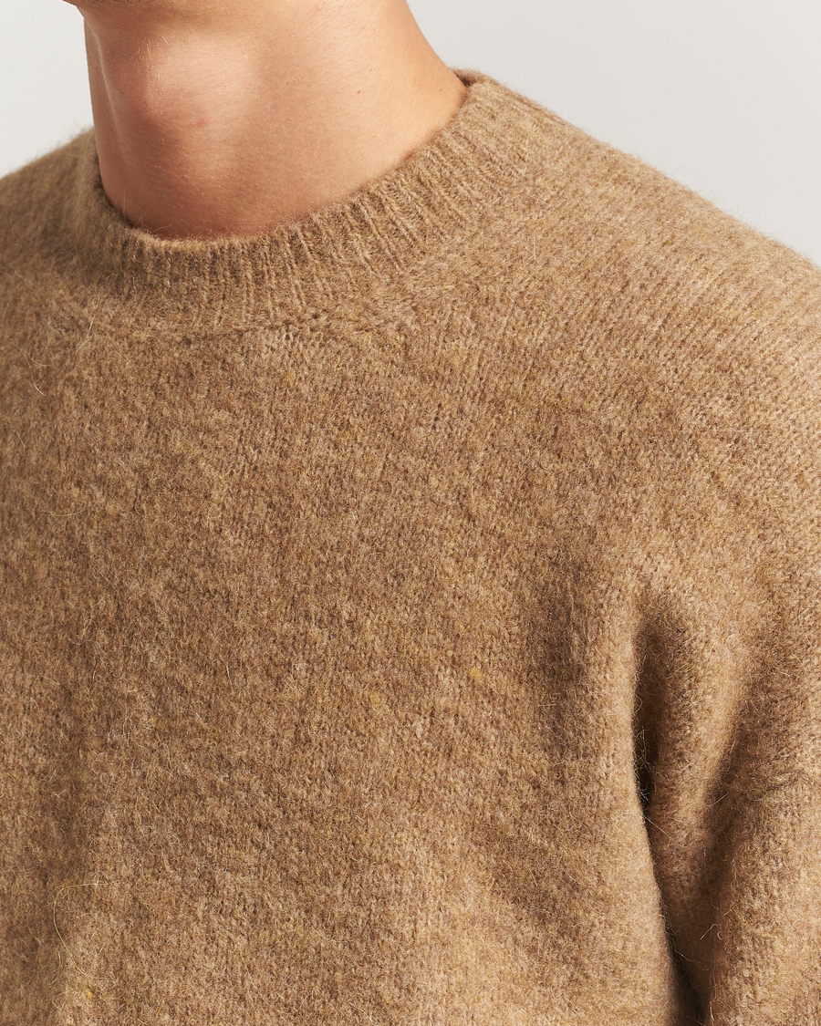 Homme | Pulls Et Tricots | AMI | Signature Alpaca Knitted Sweater Camel