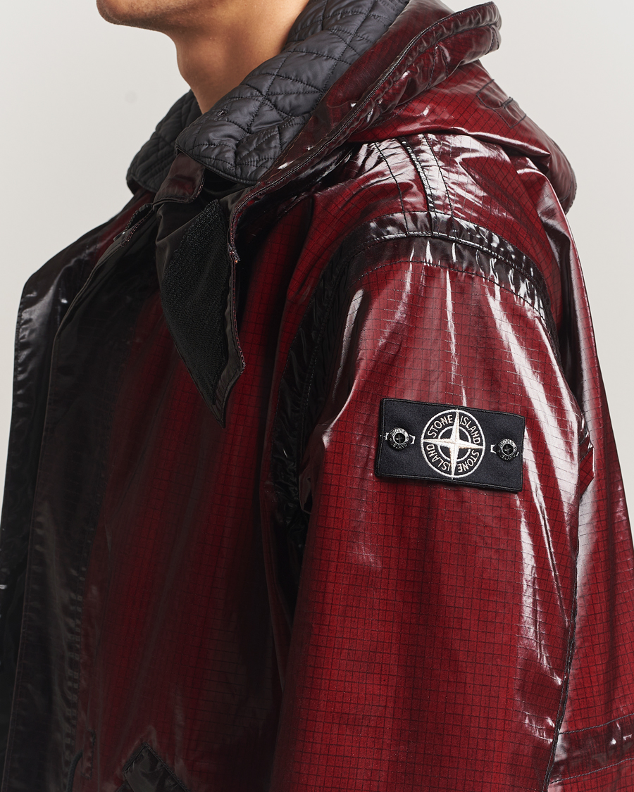 Homme | Manteaux Et Vestes | Stone Island | Short Ripstop Detachable Inner Parka Burgundy
