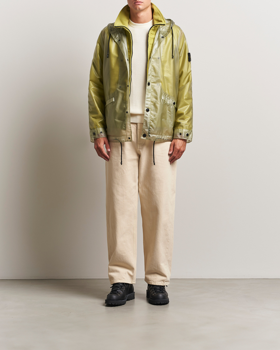 Homme | Manteaux Et Vestes | Stone Island | Translusent Cover Moleskin Short Parka Green