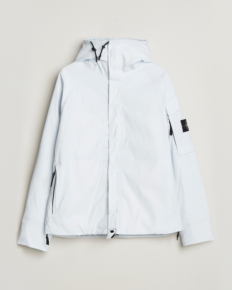 Homme | Manteaux Et Vestes | Stone Island | Short Parka Ice Jacket Sky Blue