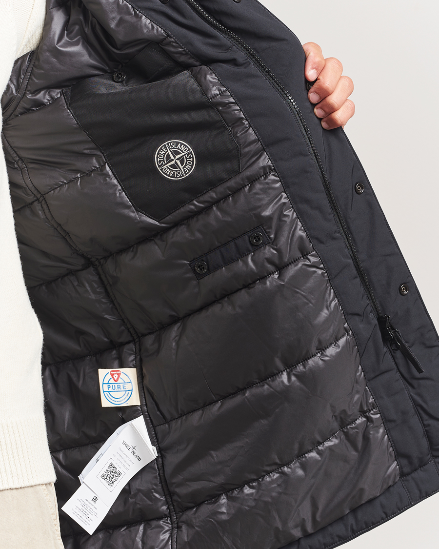 Homme | Manteaux Et Vestes | Stone Island | Micro Twill Primaloft Padded Coat Black