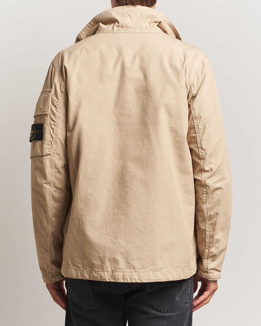 Homme | Manteaux Et Vestes | Stone Island | Canvas Weave Cotton Field Jacket Beige