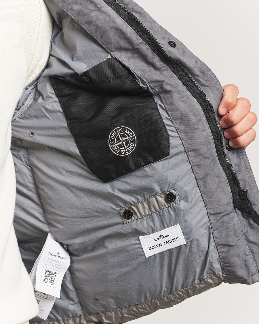 Homme | Manteaux Et Vestes | Stone Island | Crinkle Reps Down Jacket Cement