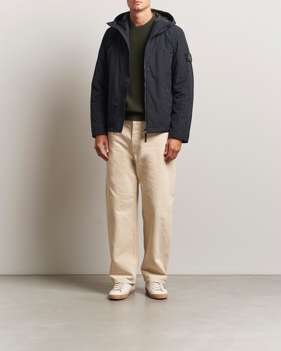 Homme | Manteaux Et Vestes | Stone Island | Micro Twill Primaloft Padded Hood Jacket Black