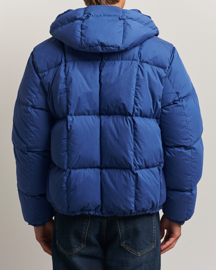 Homme | Manteaux Et Vestes | Stone Island | Marina Cotton/Nylon Tela Down Jacket Bright Blue