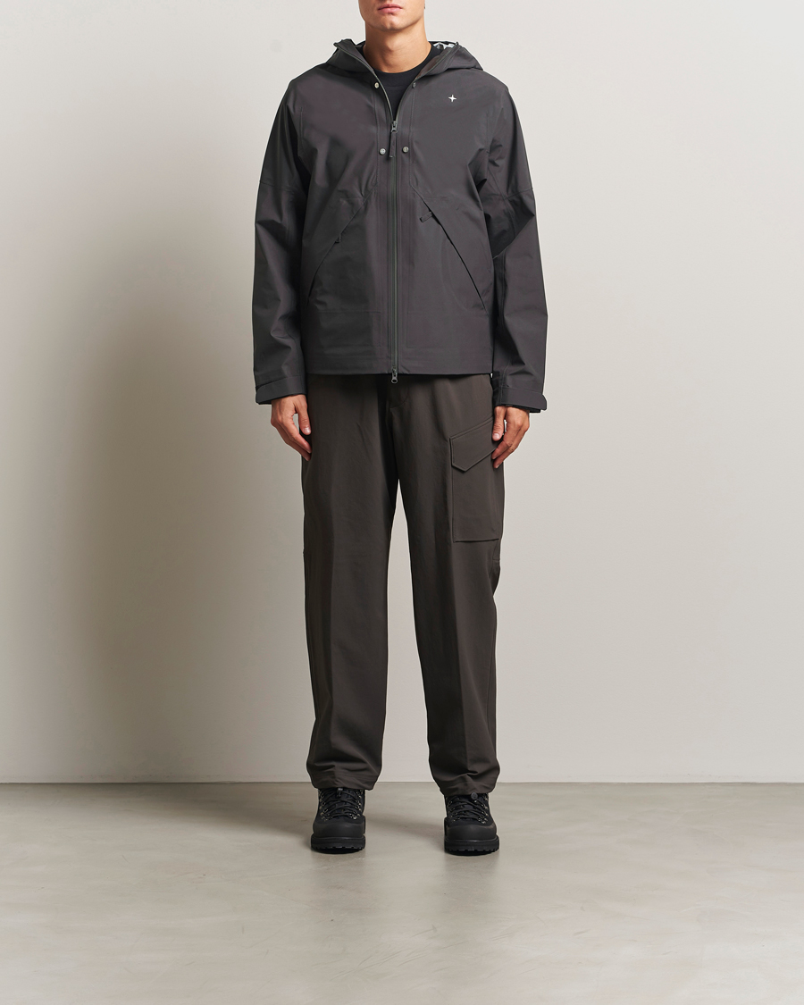 Homme | Manteaux Et Vestes | Stone Island | Stellina 3L Gore-Tex Hooded Jacket Lead Grey