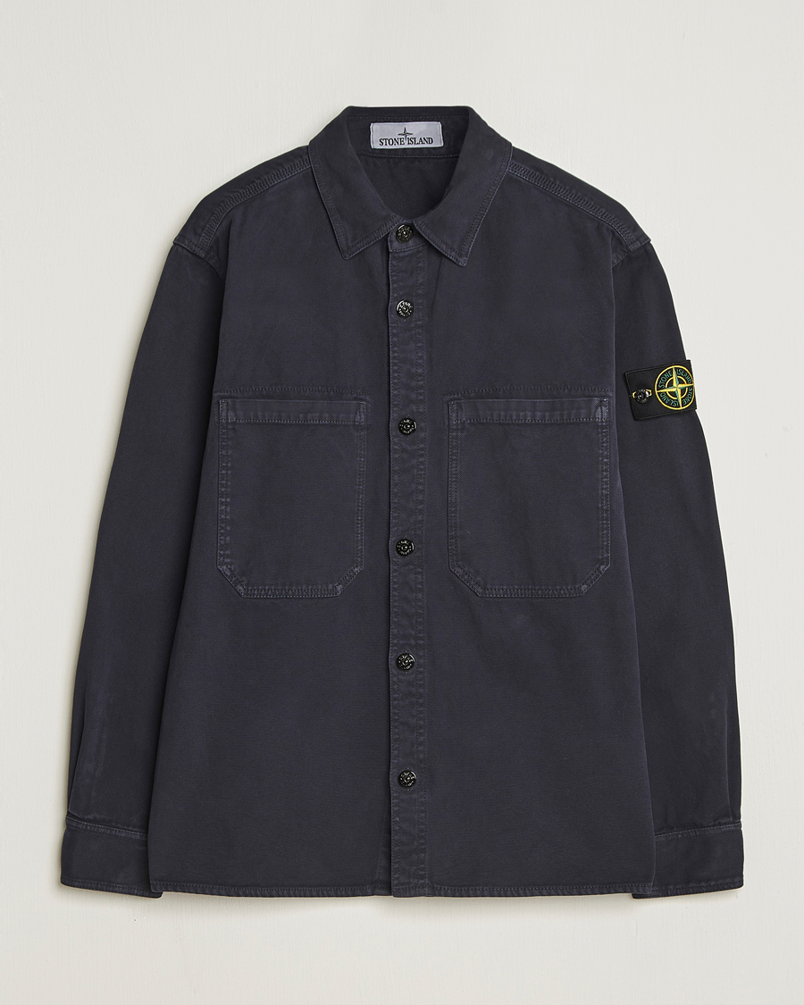 Homme | Chemises | Stone Island | Organic Panama Cotton Overshirt Ink