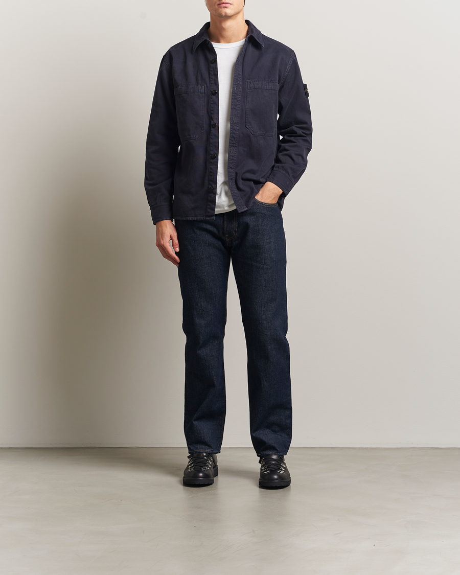 Homme | Chemises | Stone Island | Organic Panama Cotton Overshirt Ink