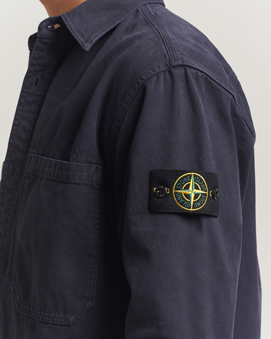 Homme | Chemises | Stone Island | Organic Panama Cotton Overshirt Ink