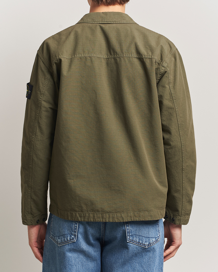 Homme | Chemises | Stone Island | Organic Cotton Ripstop Overshirt Military Green
