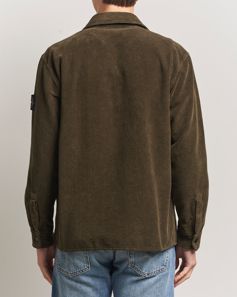 Homme | Chemises | Stone Island | Organic Cotton Cord Overshirt Military Green