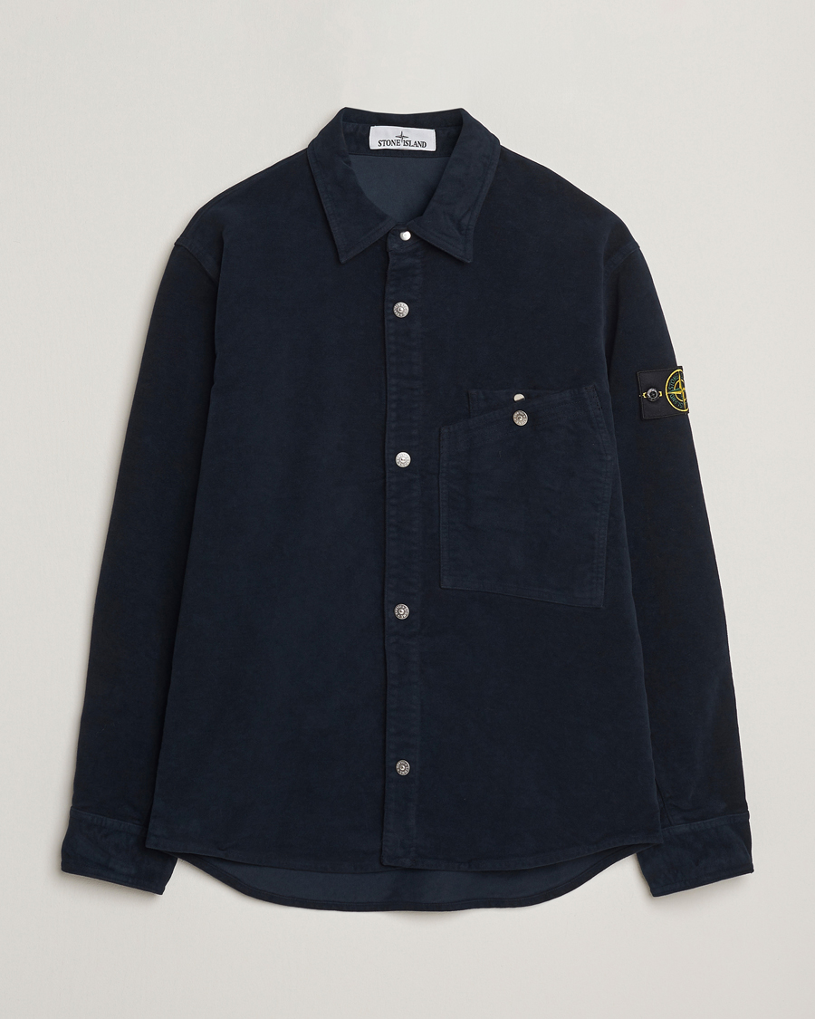 Homme | Chemises | Stone Island | Cotton Moleskin Overshirt Navy
