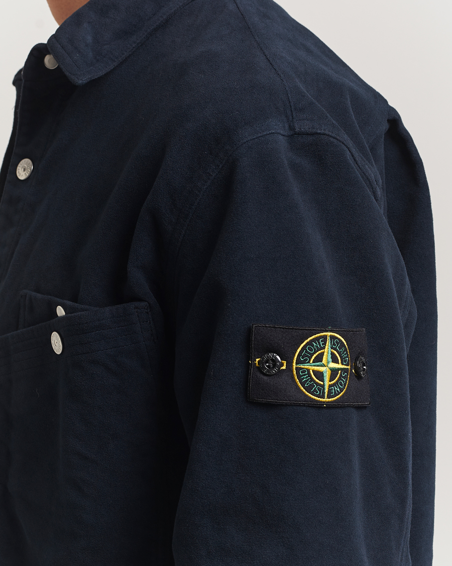 Homme | Chemises | Stone Island | Cotton Moleskin Overshirt Navy