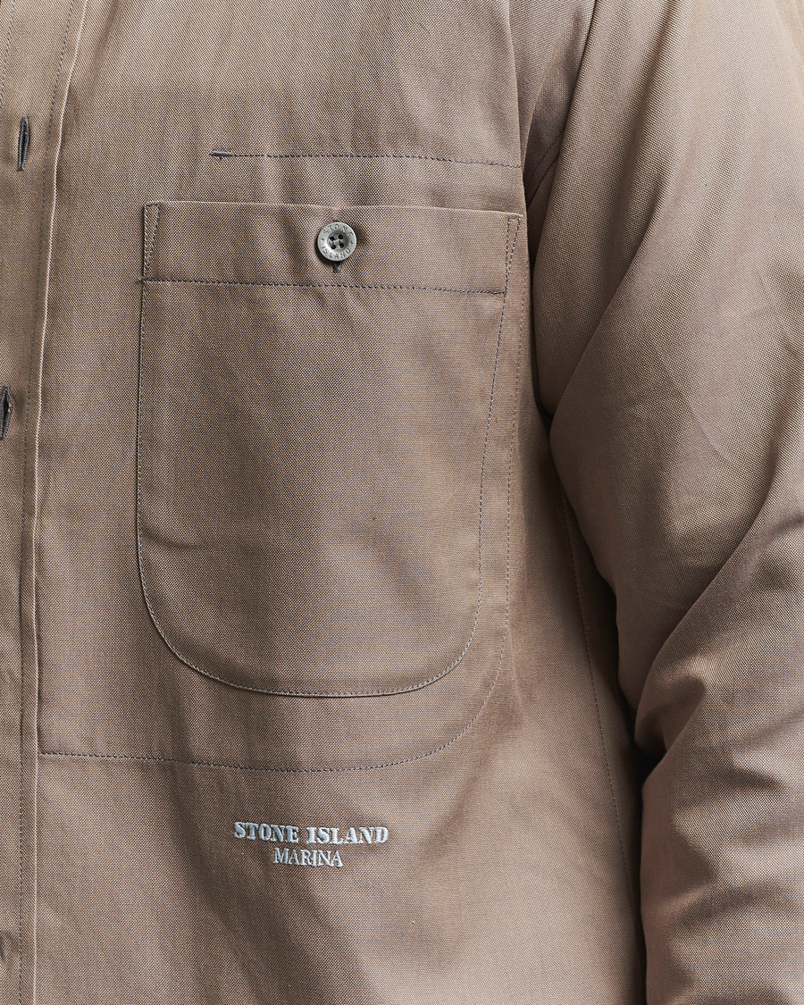 Homme | Chemises | Stone Island | Marina Organic Oxford Cotton Shirt Tobacco