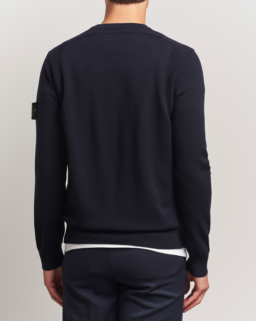 Homme | Pulls Et Tricots | Stone Island | Stretch Wool Knitted Jumper Navy