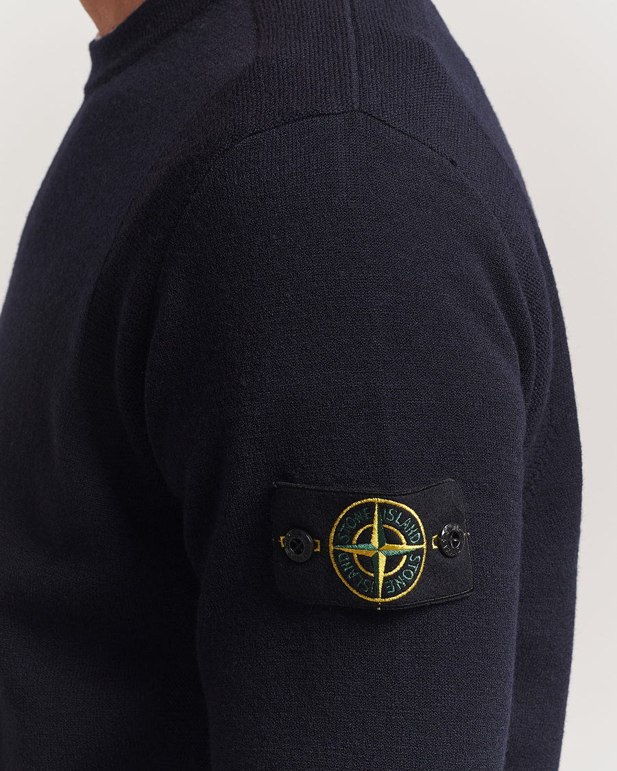 Homme | Pulls Et Tricots | Stone Island | Stretch Wool Knitted Jumper Navy