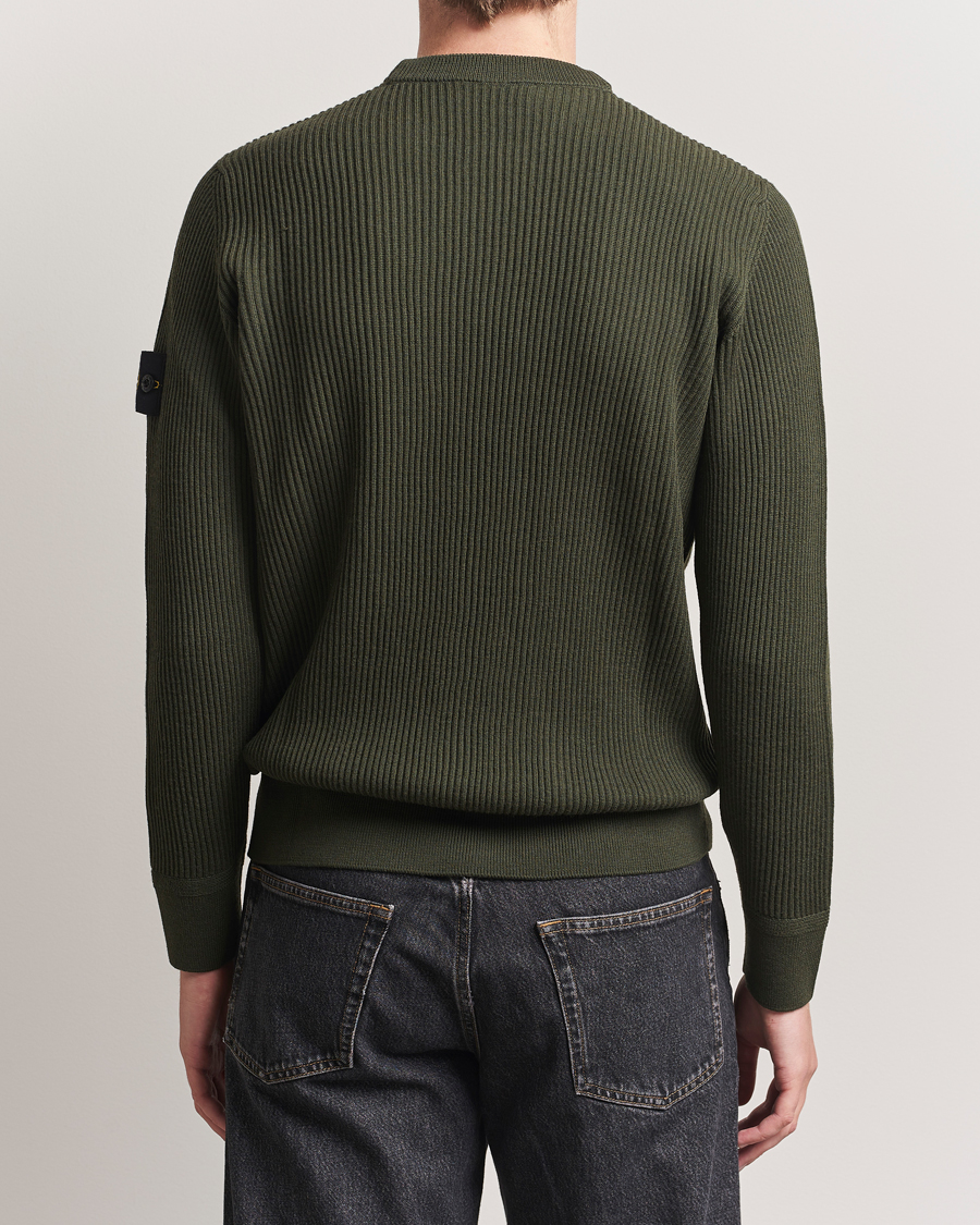 Homme | Pulls Et Tricots | Stone Island | Full Rib Crewneck Military Green