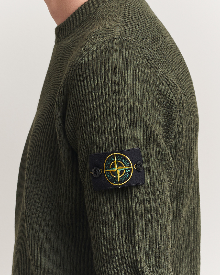 Homme | Pulls Et Tricots | Stone Island | Full Rib Crewneck Military Green