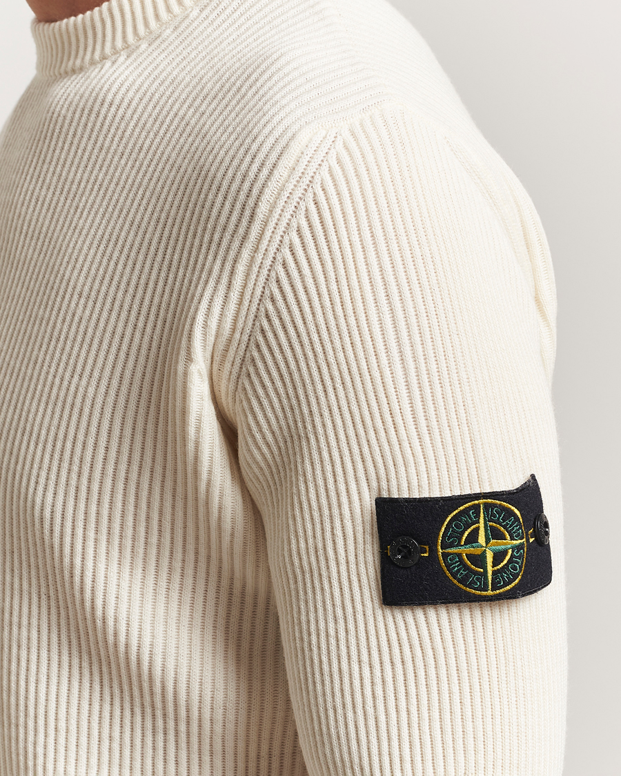 Homme | Pulls Et Tricots | Stone Island | Full Rib Crewneck Ivory