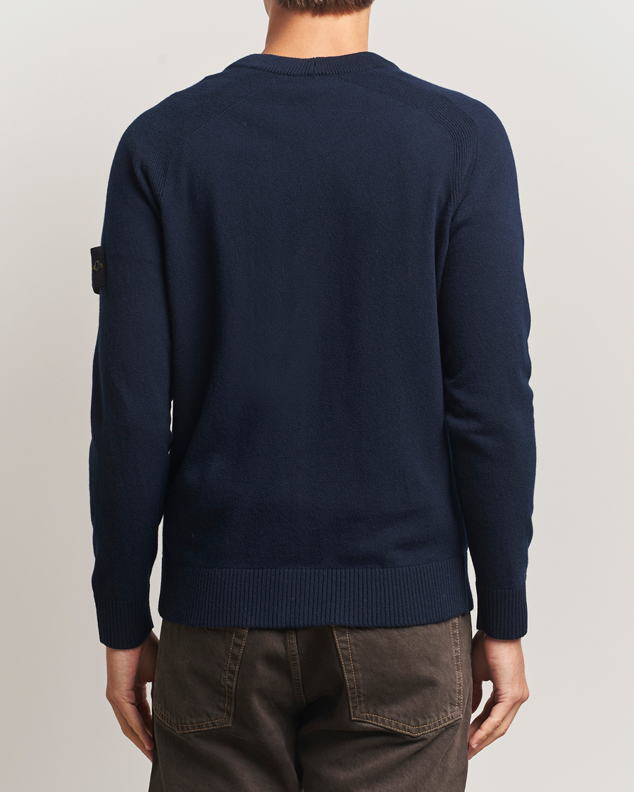 Homme | Pulls Et Tricots | Stone Island | Knitted Geelong Wool Cardigan Navy