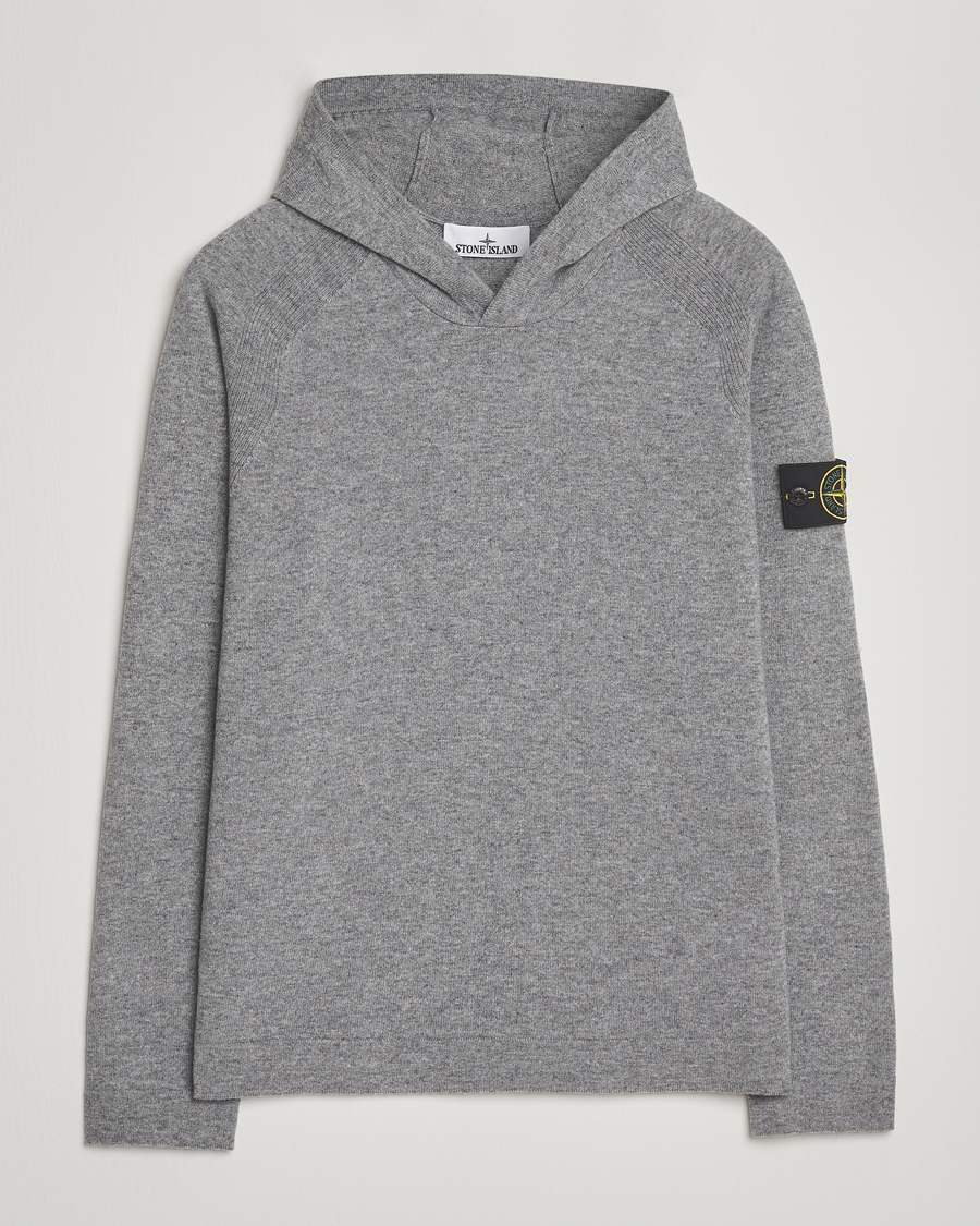 Homme | Pulls Et Tricots | Stone Island | Knitted Geelong Wool Hood Cement Melange